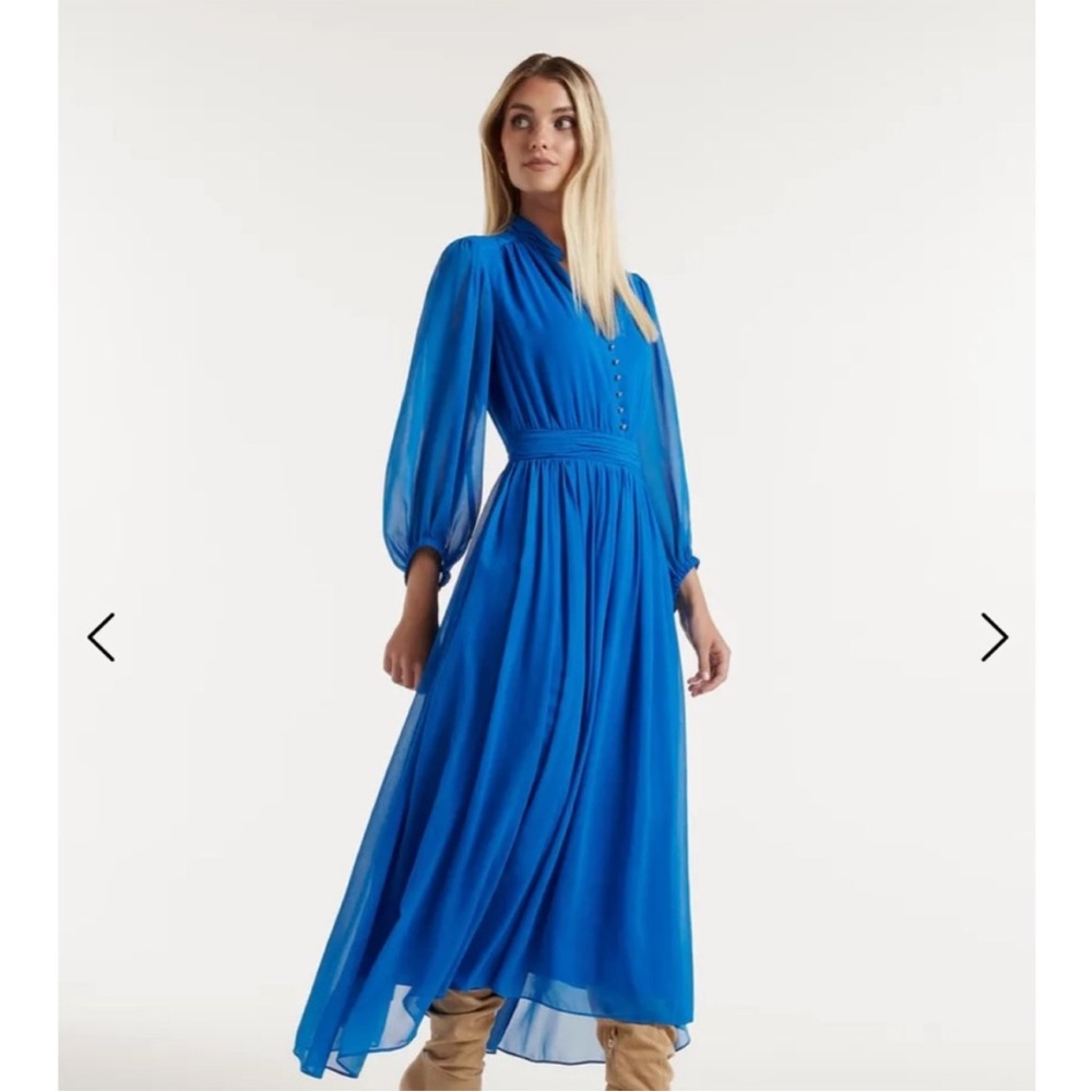 Evernew Blue Chiffon Dress
